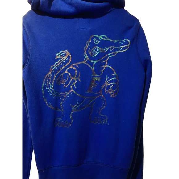 Pink Victoria's Secret Blue zipped lightweight hoodie Florida Gators sz M - Picture 6 of 8